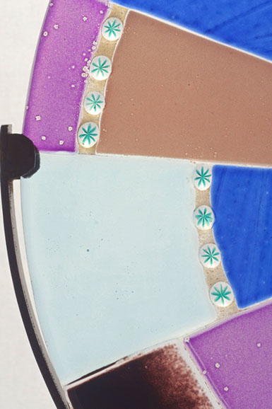 Rosace  bleue - orange